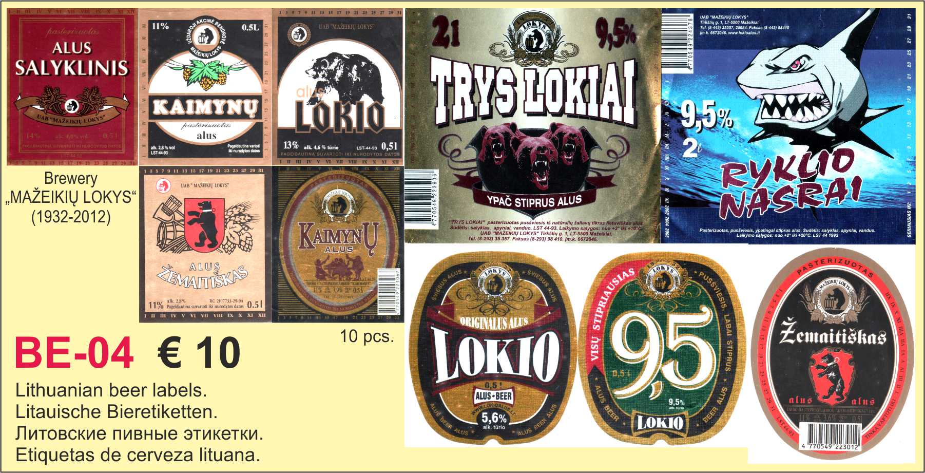 Beer labels of Lithuania